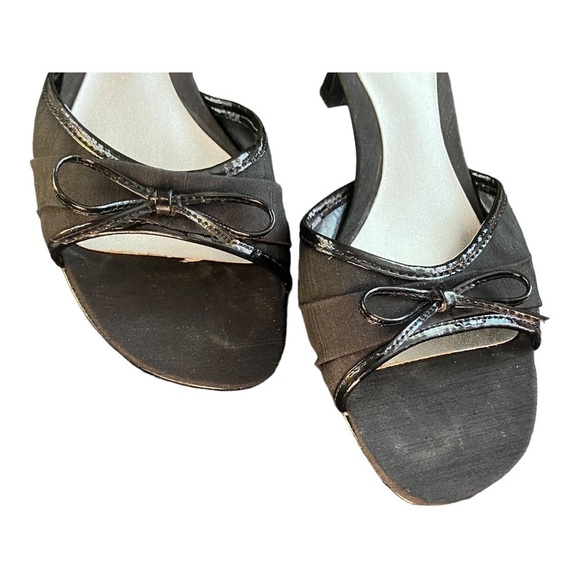 Mootsies Tootsies Black Fabric Slide Sandals 8W - Picture 7 of 9